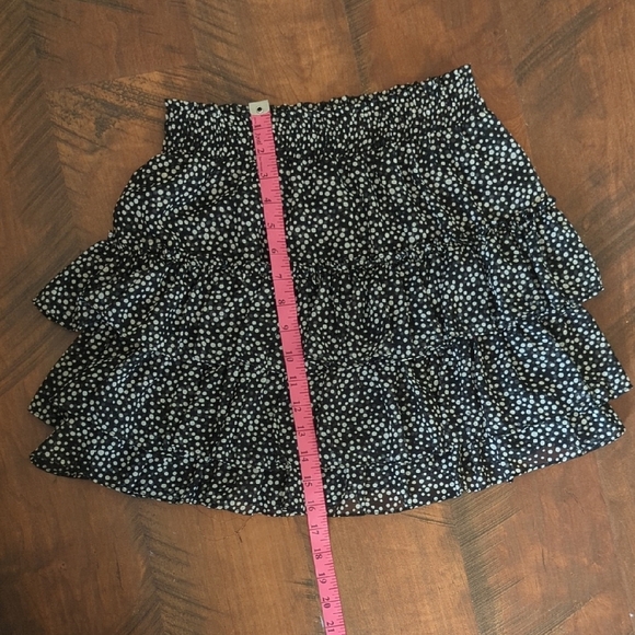 Misa Los Angeles Black Polka Dot Flounced Skirt Set XS - Picture 8 of 8